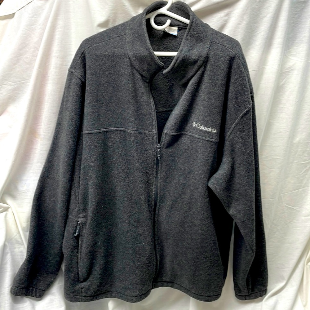 Columbia fleece zip front drawstring jacket men sz 3x